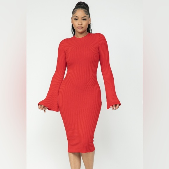 Hera Collection Dresses & Skirts - Hera Collection Red Midi Dress